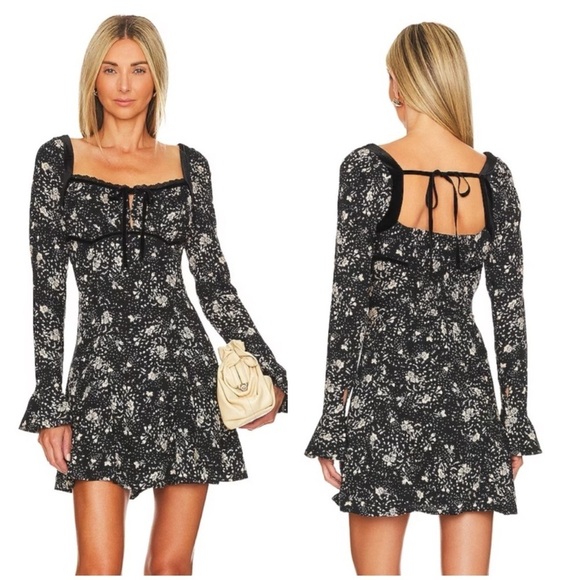Free People Tess Floral Mini Dress S - Picture 1 of 7